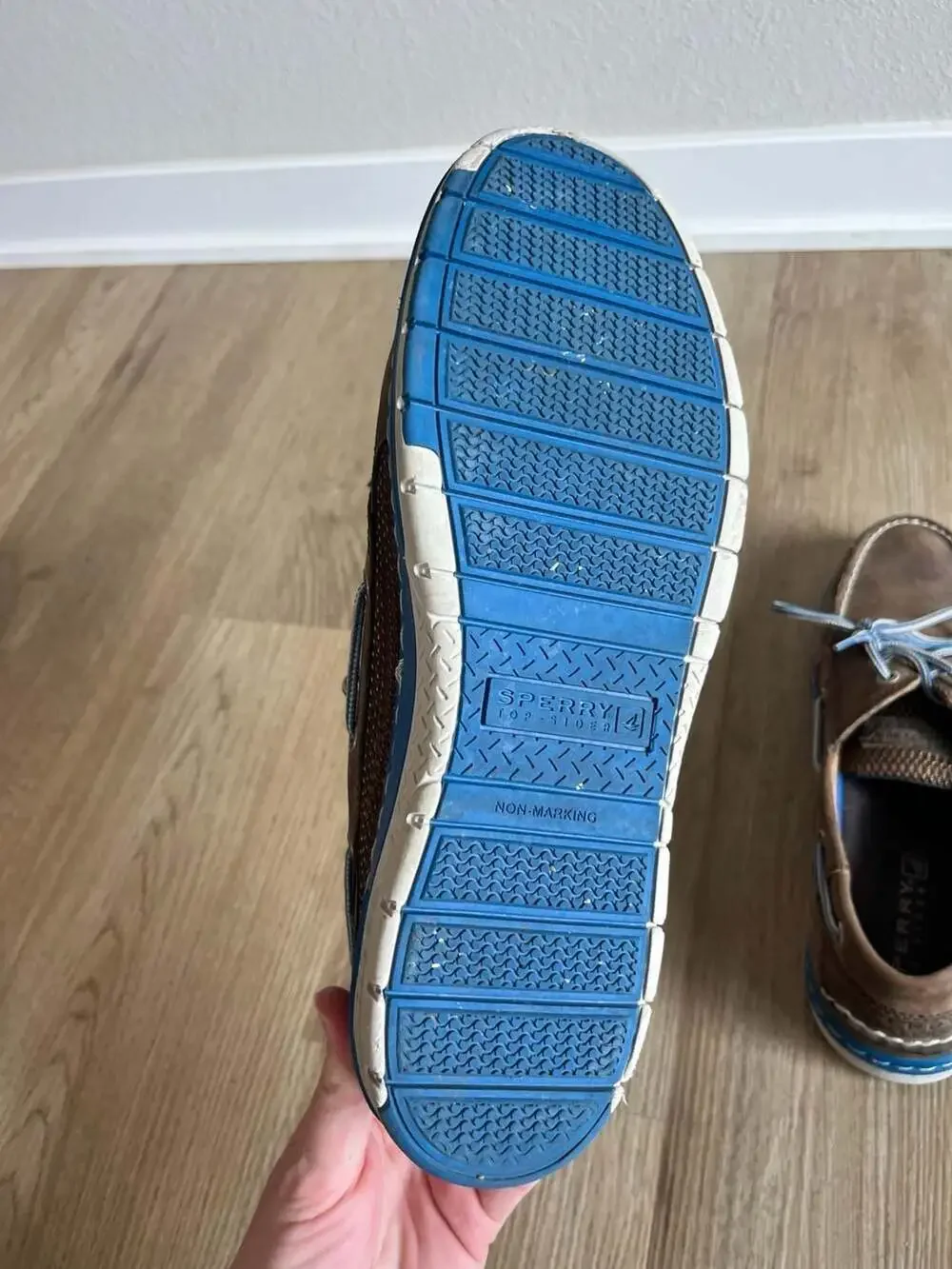 Sperry, Billfish Ultralite 3-Eye Boat Shoe, Taupe/Brown/Blue, Old Money,10.5